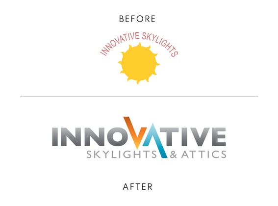 3. Innovative logo before after